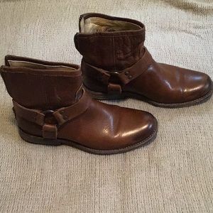 Frye Brown Leather Booties